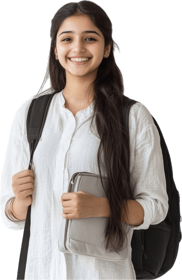 Student with Suitcase